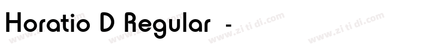 Horatio D Regular字体字体转换